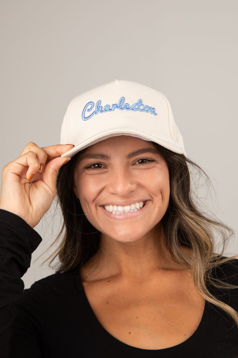 Charleston Script Embroidered Hat
