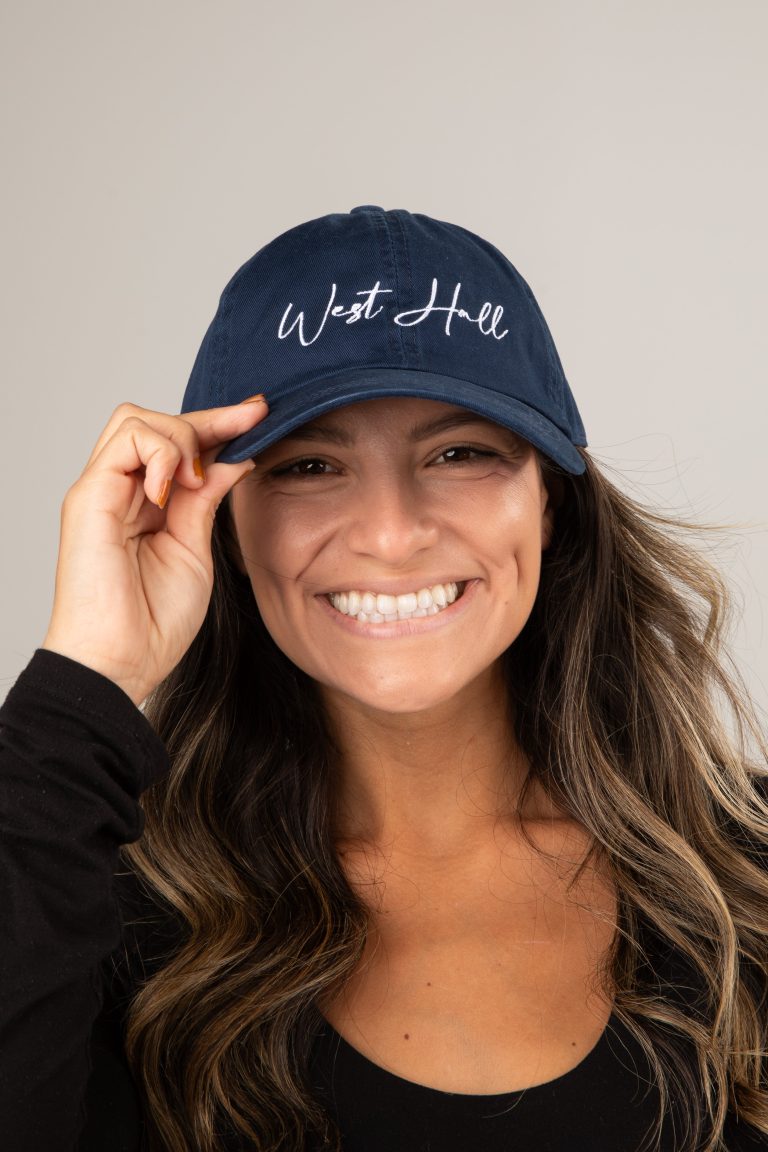 Navy West Hall Script Hat