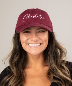 Burgundy Chestatee Script Hat