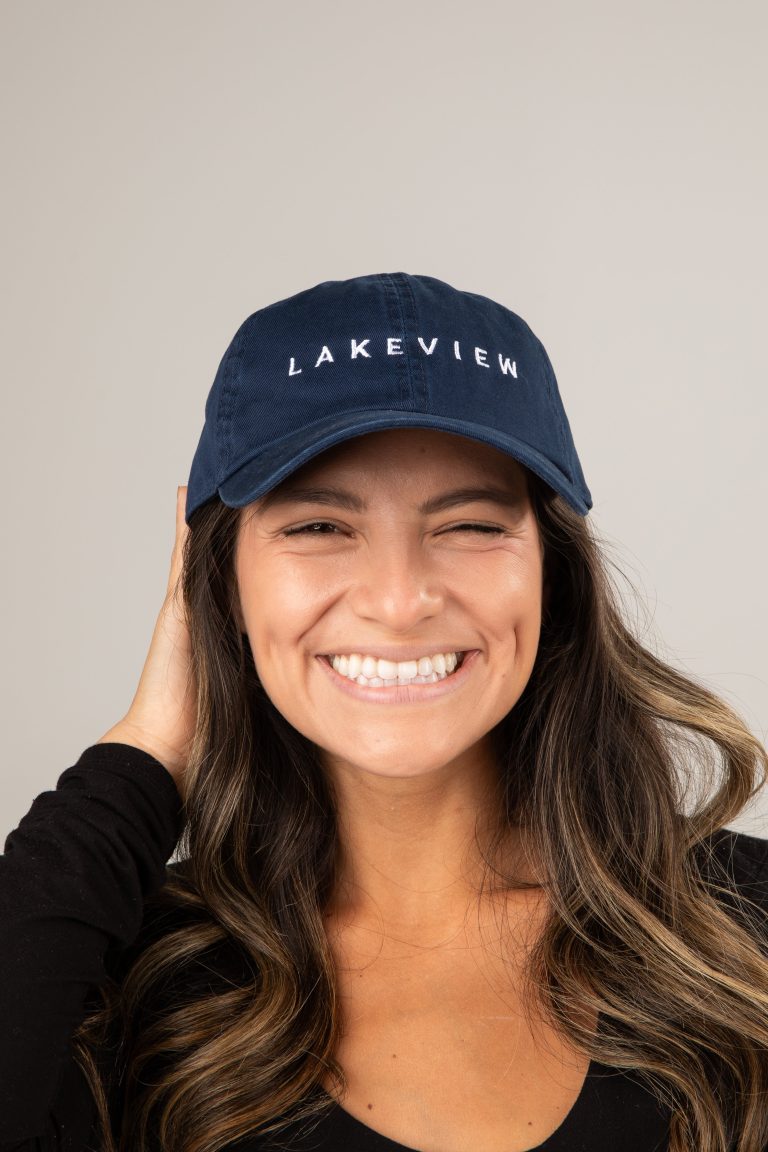 Navy Lakeview Script Hat