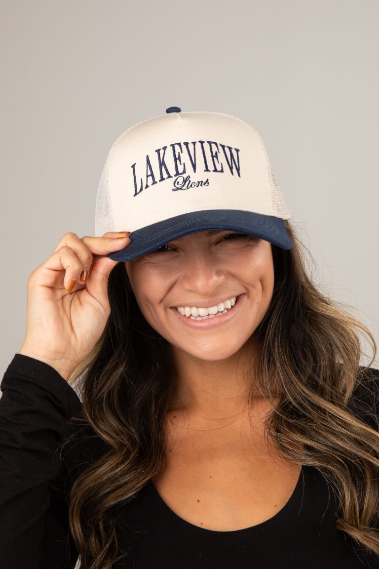 Navy Lakeview Lions Trucker Hat