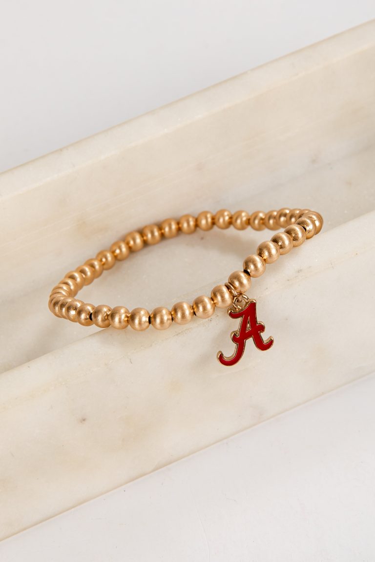 Gold "A" Charm Bracelet