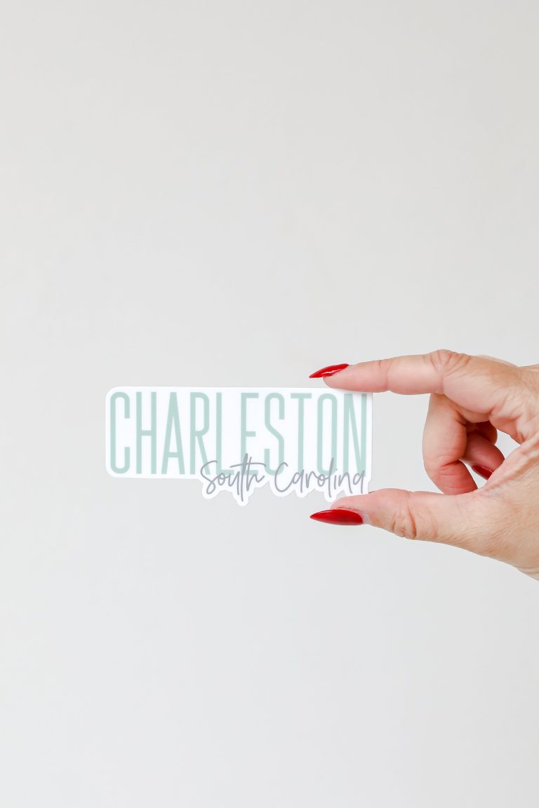 Charleston South Carolina Script Sticker