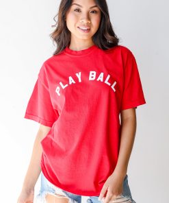 Red Play Ball Graphic Tee