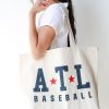 ATL Baseball Star Large Tote Bag