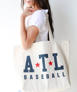 ATL Baseball Star Large Tote Bag