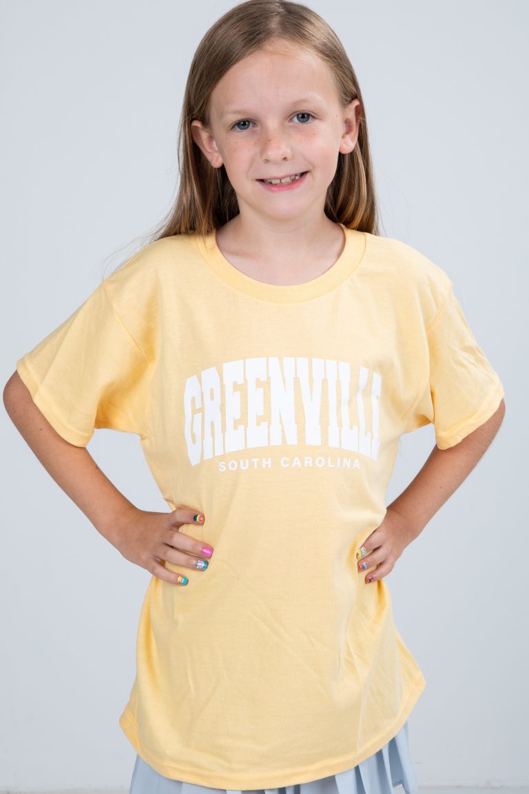 Youth Yellow Greenville South Carolina Tee