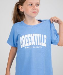 Youth Light Blue Greenville South Carolina Tee