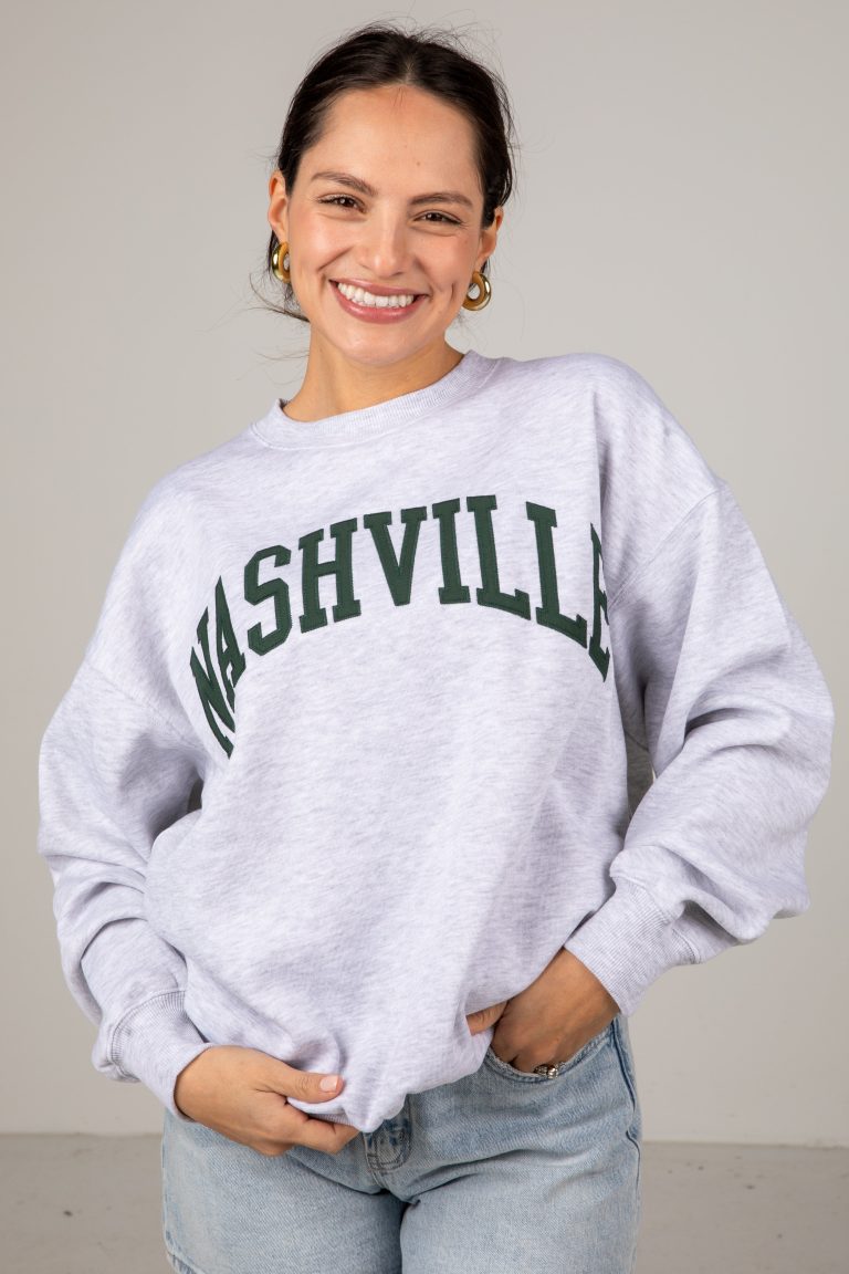 Nashville Graphic Heather Grey Pullover