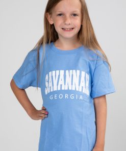 Youth Light Blue Savannah Georgia Tee