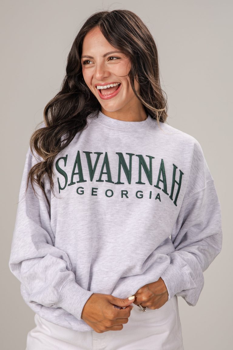 Savannah Heather Grey Relaxed Pullover