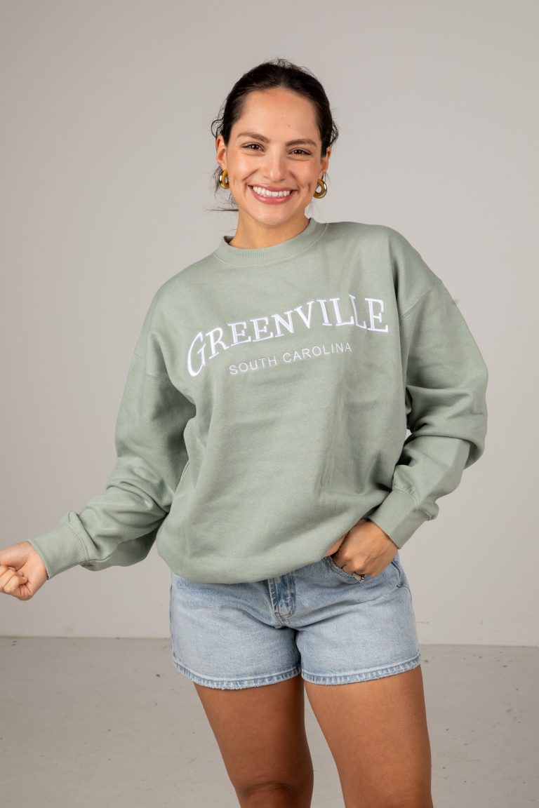 Greenville South Carolina Graphic Sage Pullover