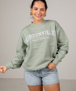 Greenville South Carolina Graphic Sage Pullover