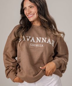 Savannah Brown Relaxed Pullover