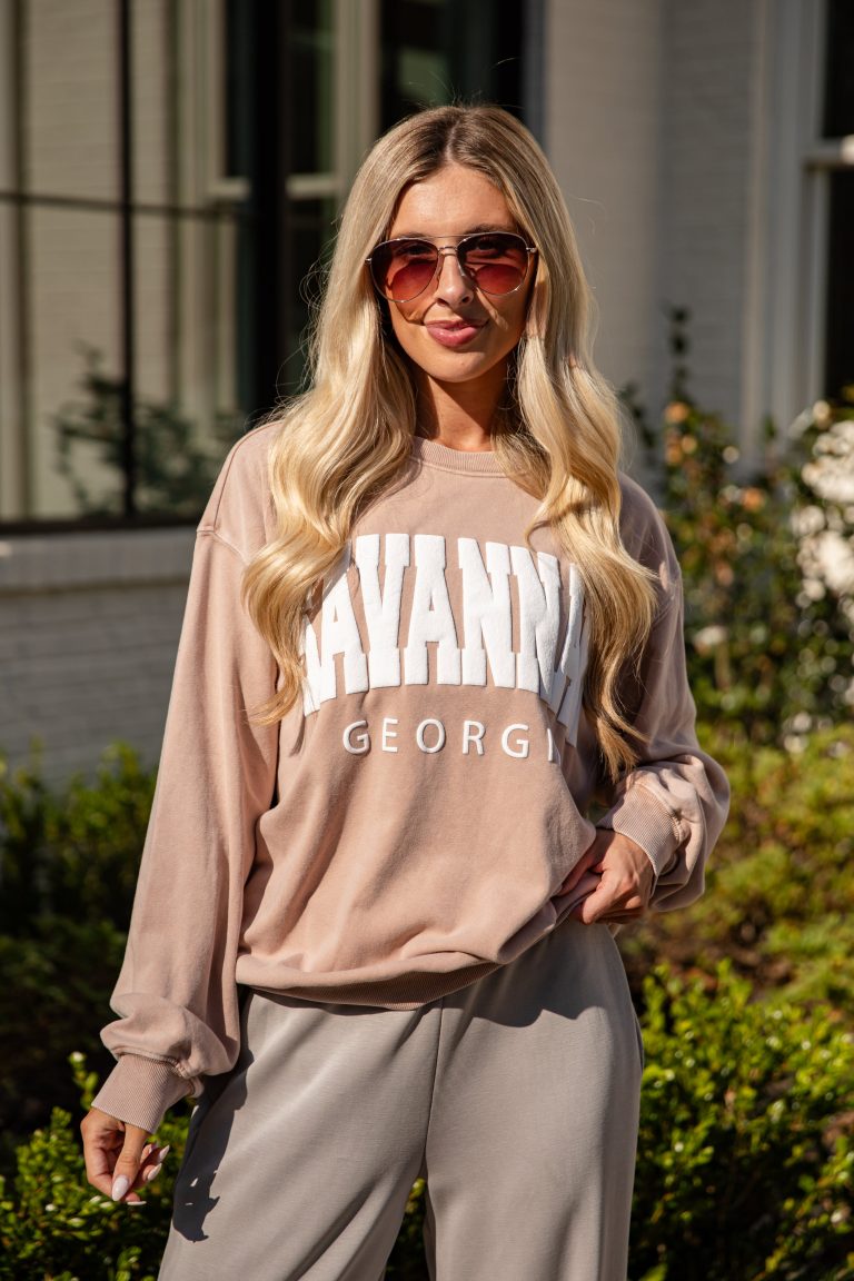 Savannah Georgia Taupe Sweatshirt