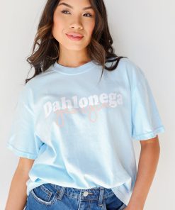 Light Blue Dahlonega Georgia Script Tee
