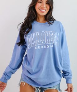 Light Blue Dahlonega Georgia Long Sleeve Tee