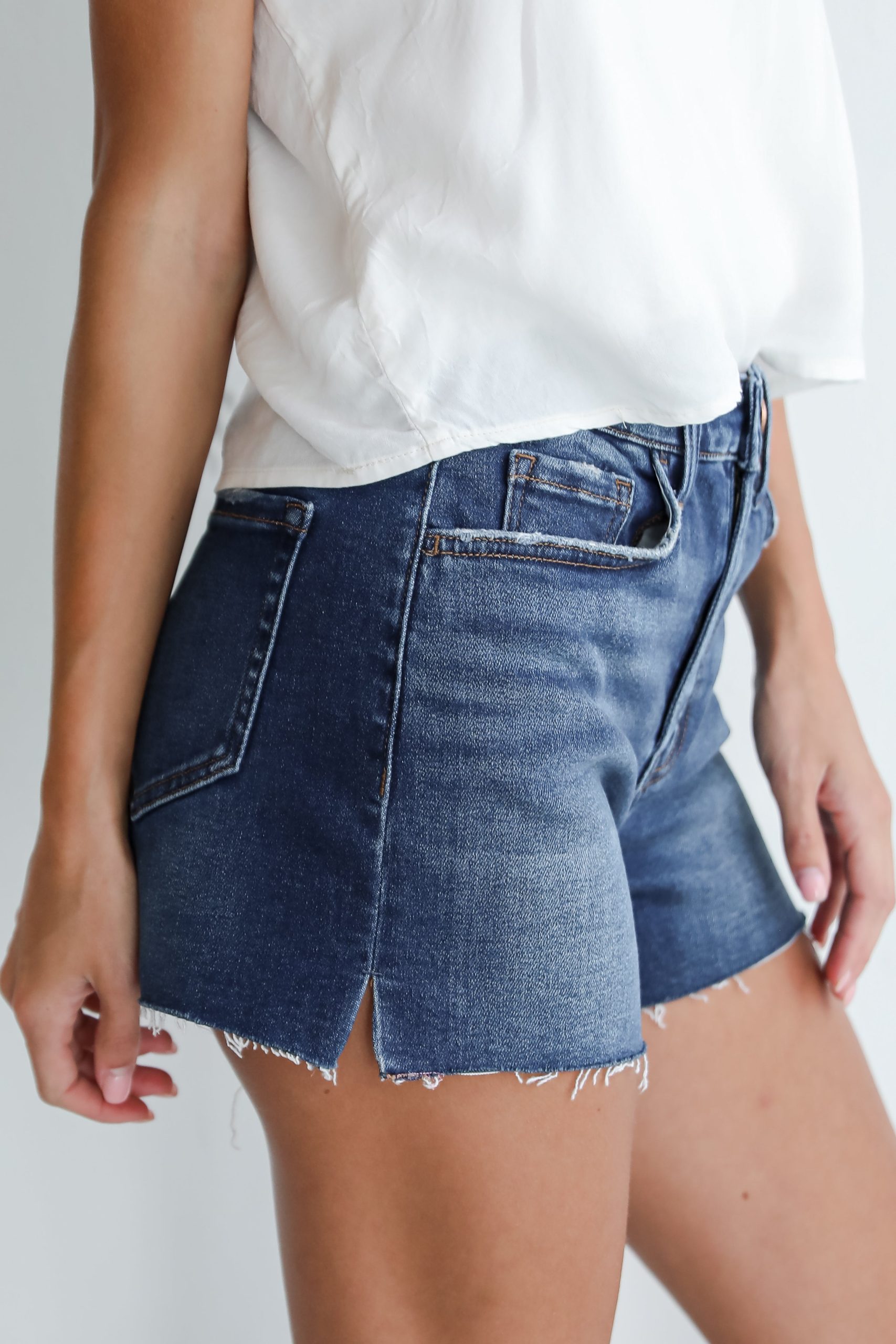 Kennedy Dark Wash Denim Shorts - Image 2