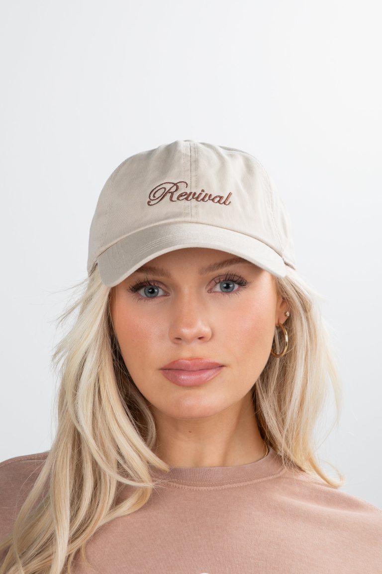 Beige Revival Script Hat