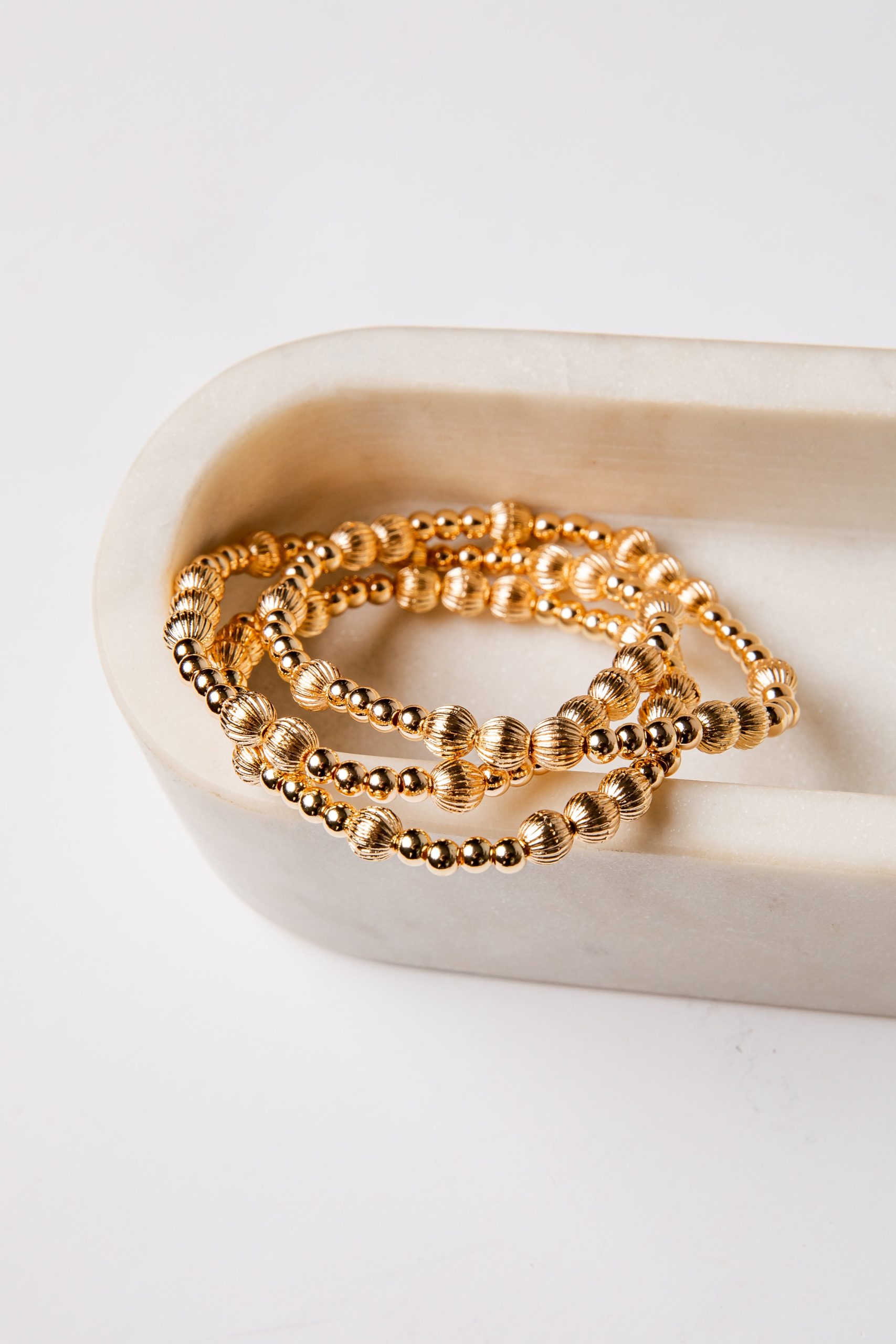 Brynn Gold Beaded Bracelet Set - Image 3