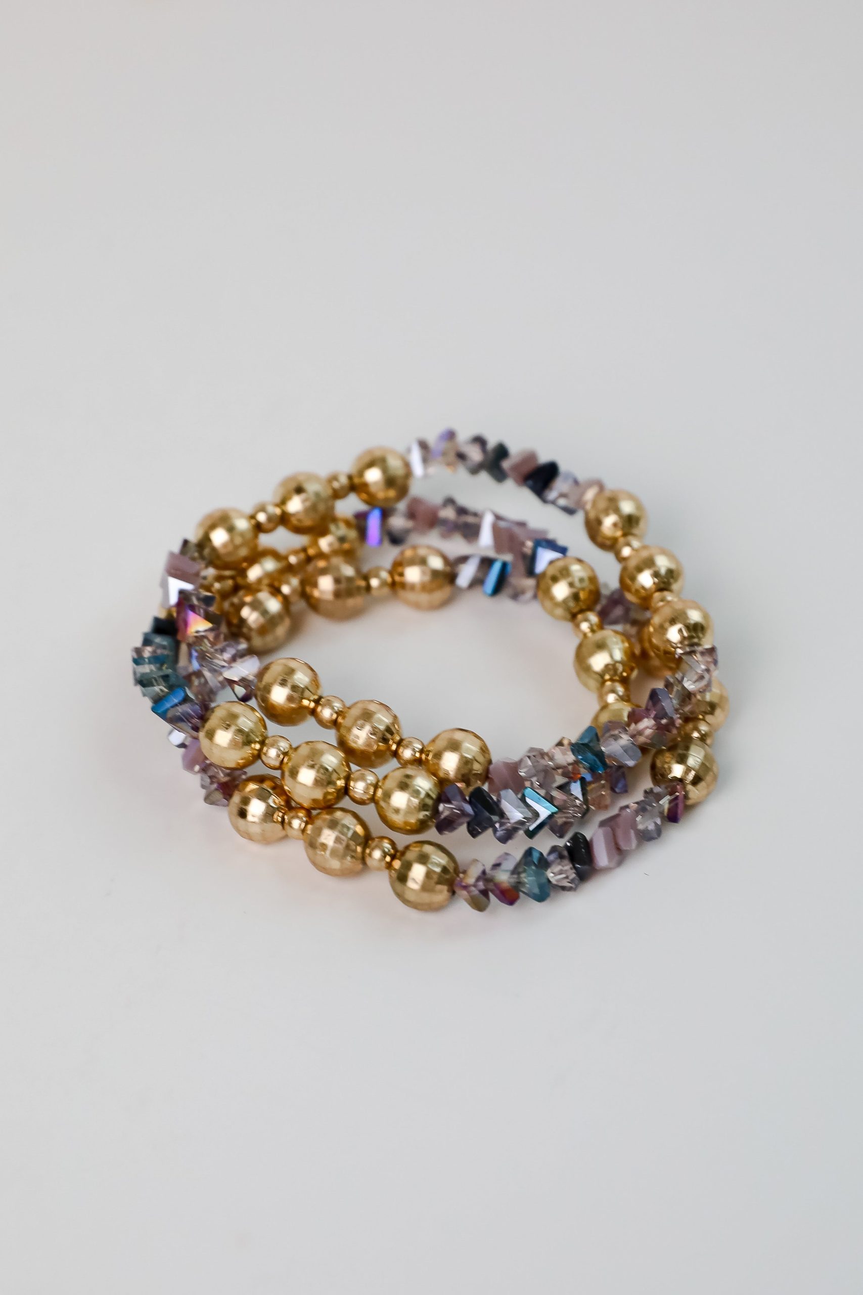 FINAL SALE - Alisha Gold Beaded Bracelet Set - Image 3