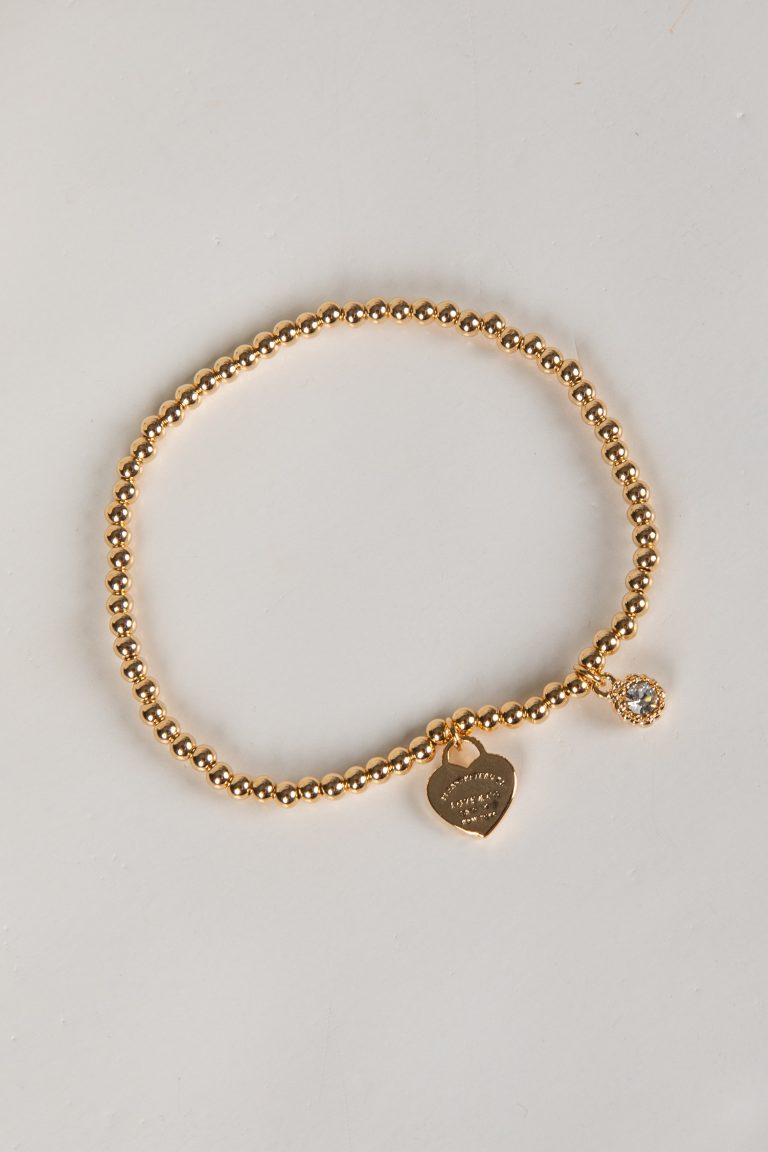 Bella Gold Beaded Chain Bracelet