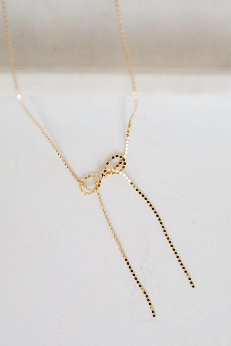 FINAL SALE - Penelope Gold Bow Chain Necklace