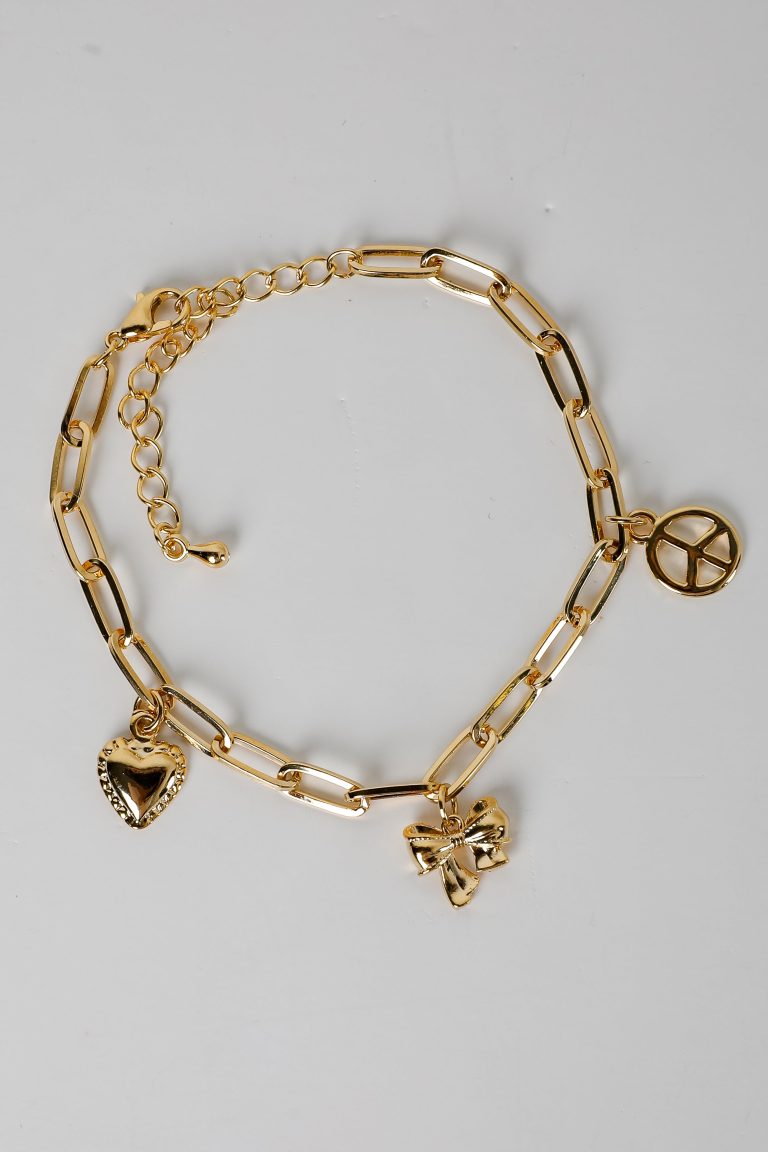 FINAL SALE - Avery Gold Charm Bracelet