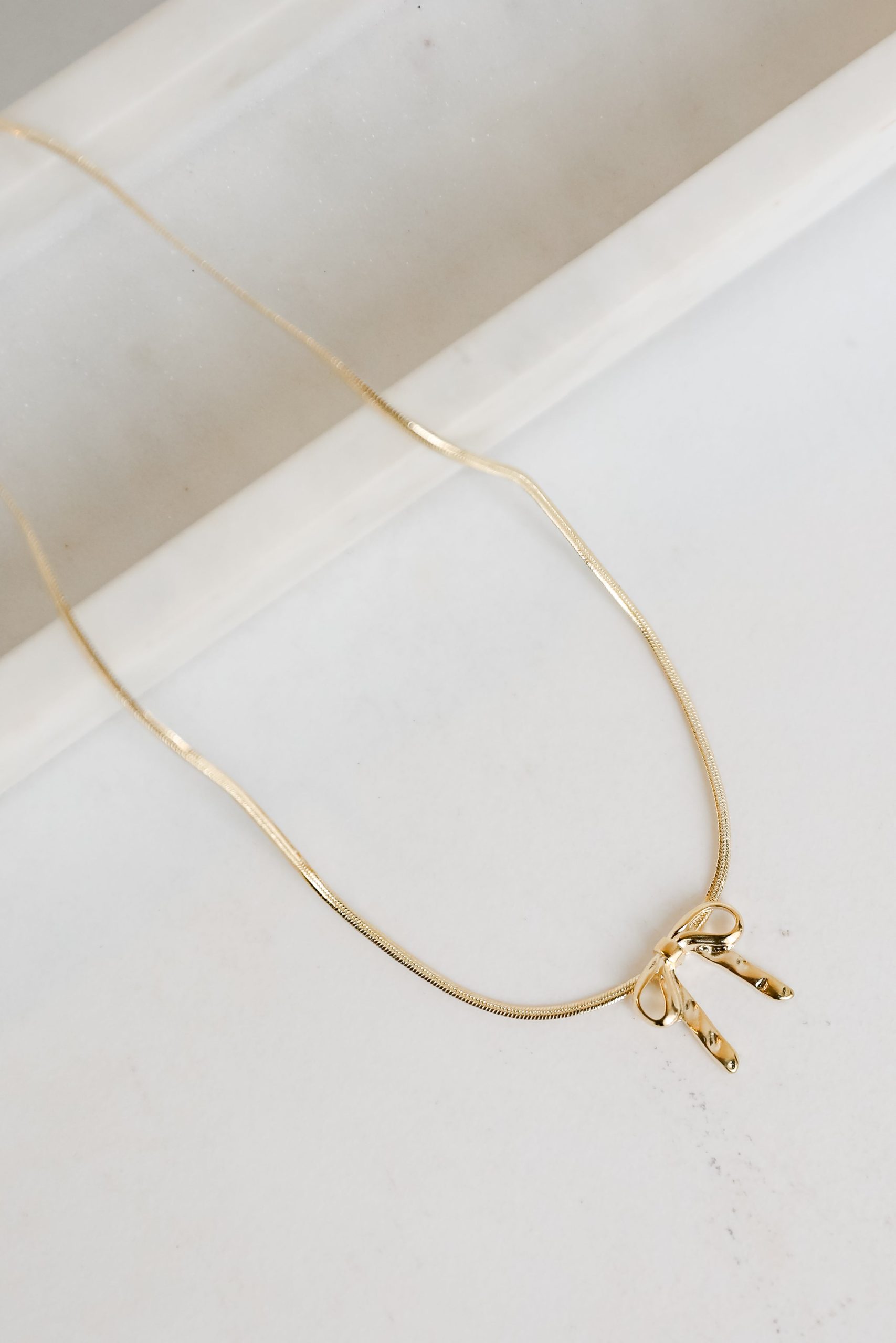 FINAL SALE - Gracie Gold Bow Charm Necklace - Image 3