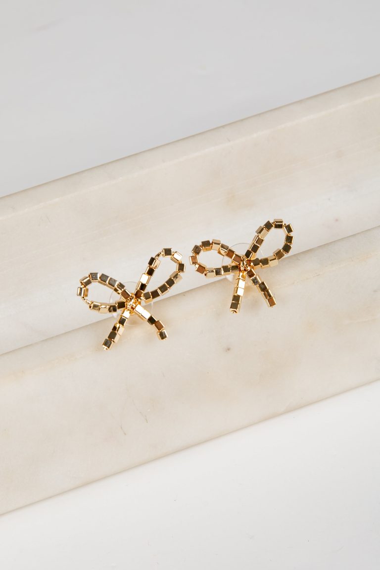 Cecelia Gold Bow Earrings