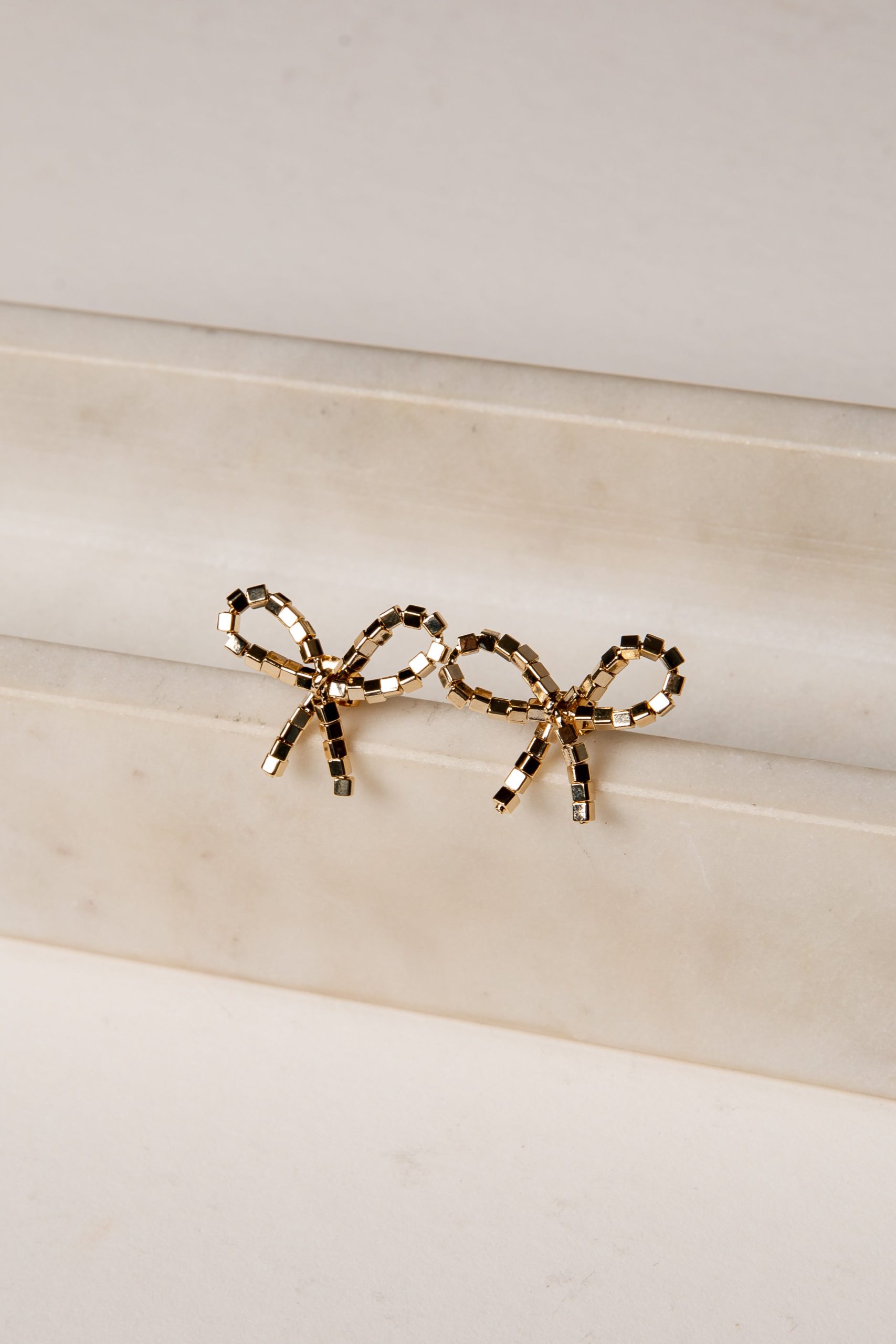Sabrina Gold Bow Earrings