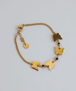 FINAL SALE - Kaia Gold Butterfly Charm Bracelet