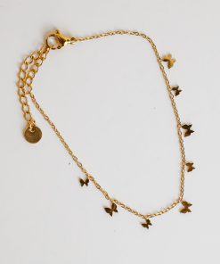 FINAL SALE - Katy Gold Butterfly Charm Bracelet