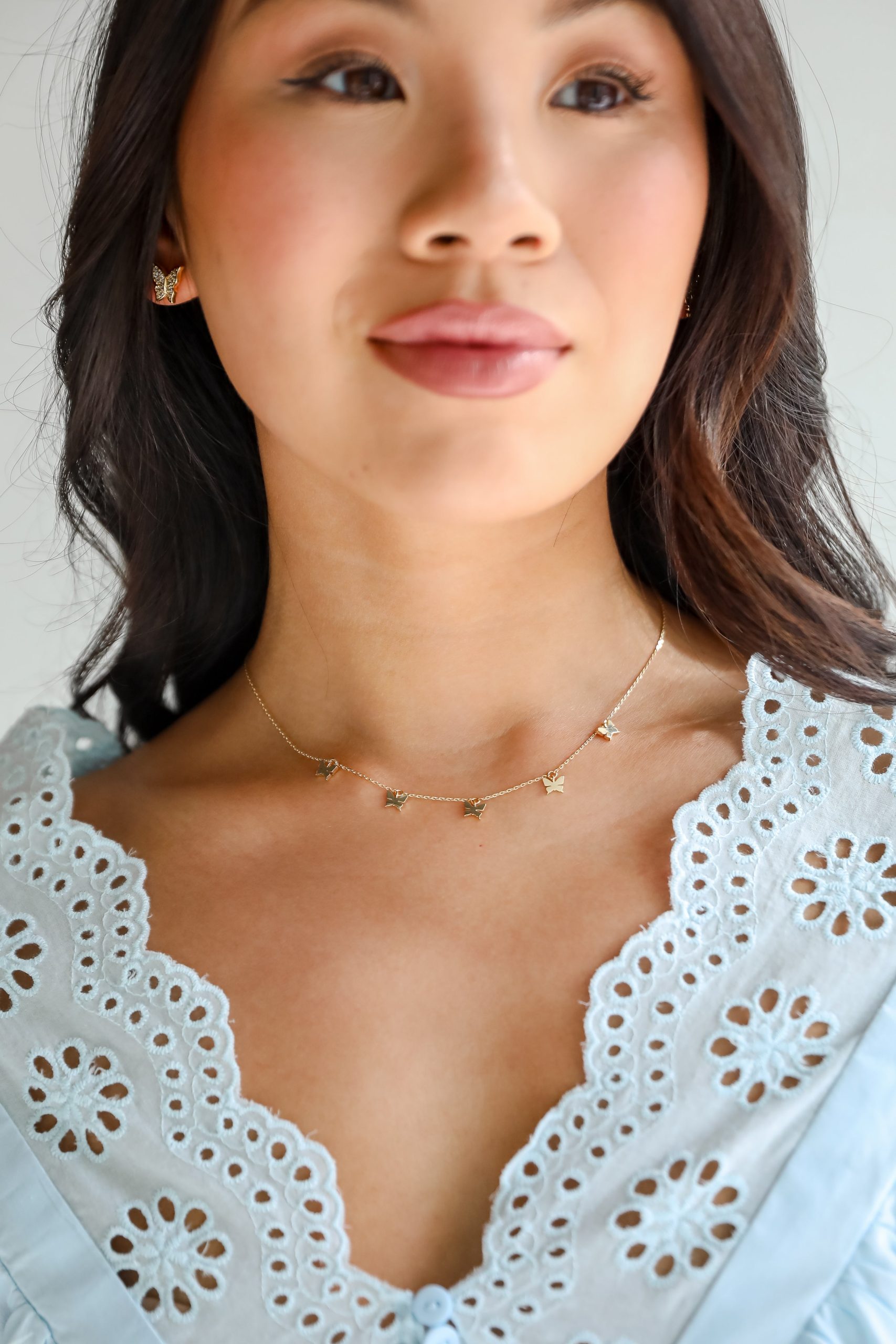 FINAL SALE - Alaya Gold Butterfly Charm Necklace - Image 3