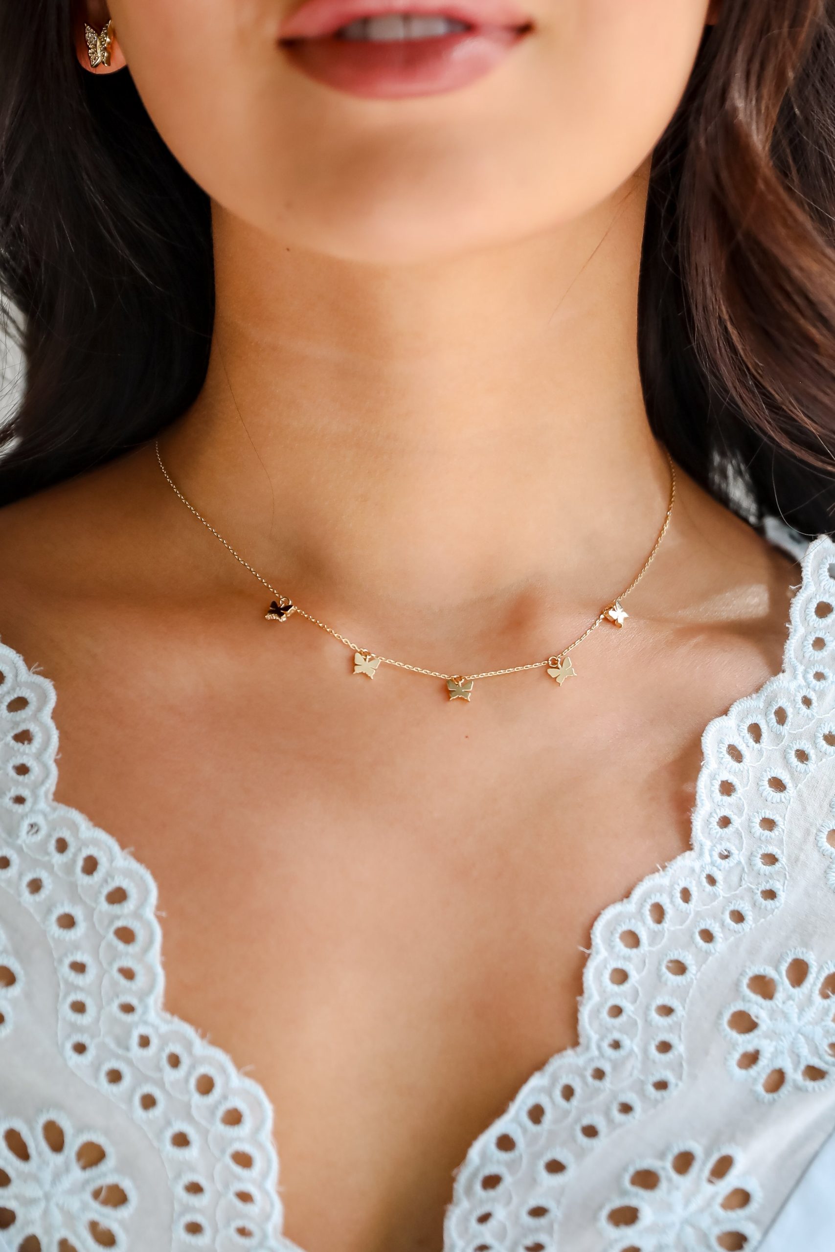 FINAL SALE - Alaya Gold Butterfly Charm Necklace - Image 2