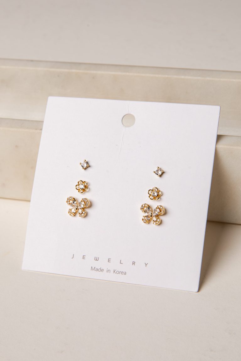 Chelsea Gold Stud Earrings Set