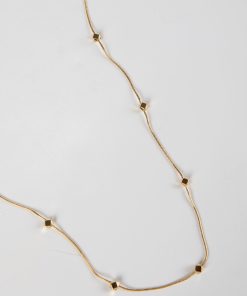 Alyssa Gold Beaded Chain Necklace