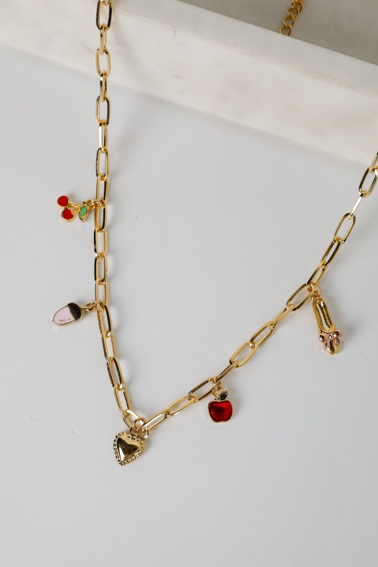 FINAL SALE - Emily Gold Charm Necklace