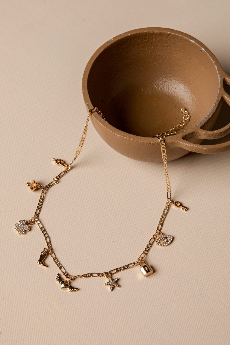 Rosalie Gold Charm Necklace