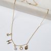 Heather Charm Gold Pendant Necklace