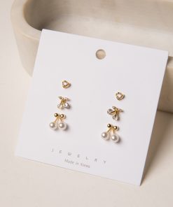 Josie Gold Cherry Stud Earring Set