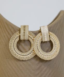 FINAL SALE - Melissa Gold Textured Statement Earrings