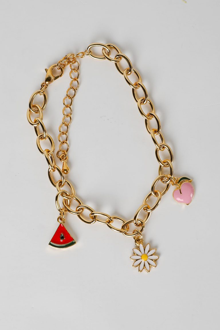 FINAL SALE - Chloe Gold Charm Bracelet