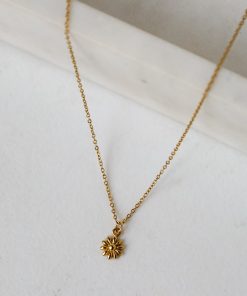 FINAL SALE - Kiara Gold Flower Charm Necklace