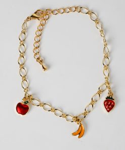 FINAL SALE - Aurora Gold Fruit Charm Bracelet