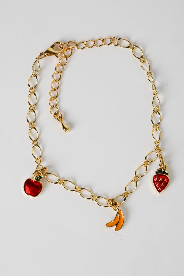FINAL SALE - Aurora Gold Fruit Charm Bracelet