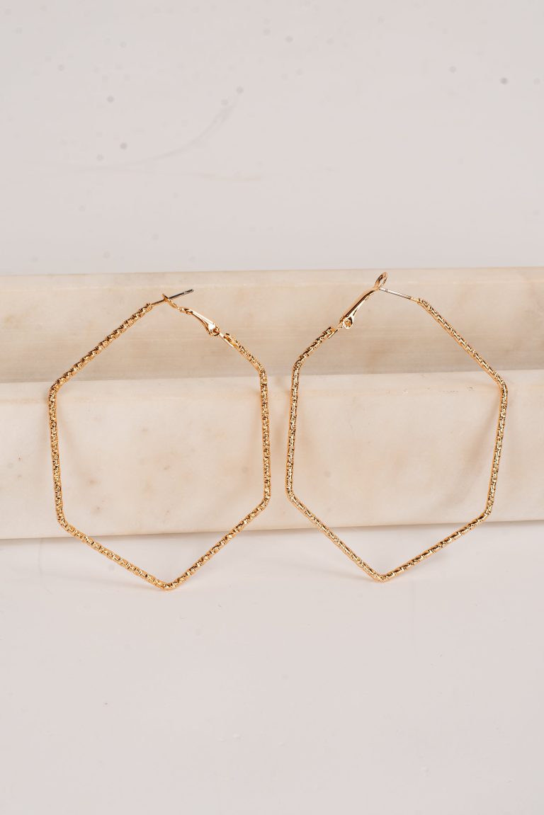 Heidi Hexagon Hoop Earrings