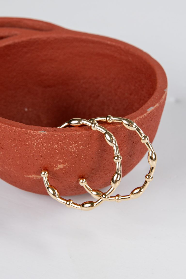Carmen Textured Hoop Earrings