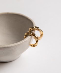 Makayla Gold Twisted Mini Hoop Earrings