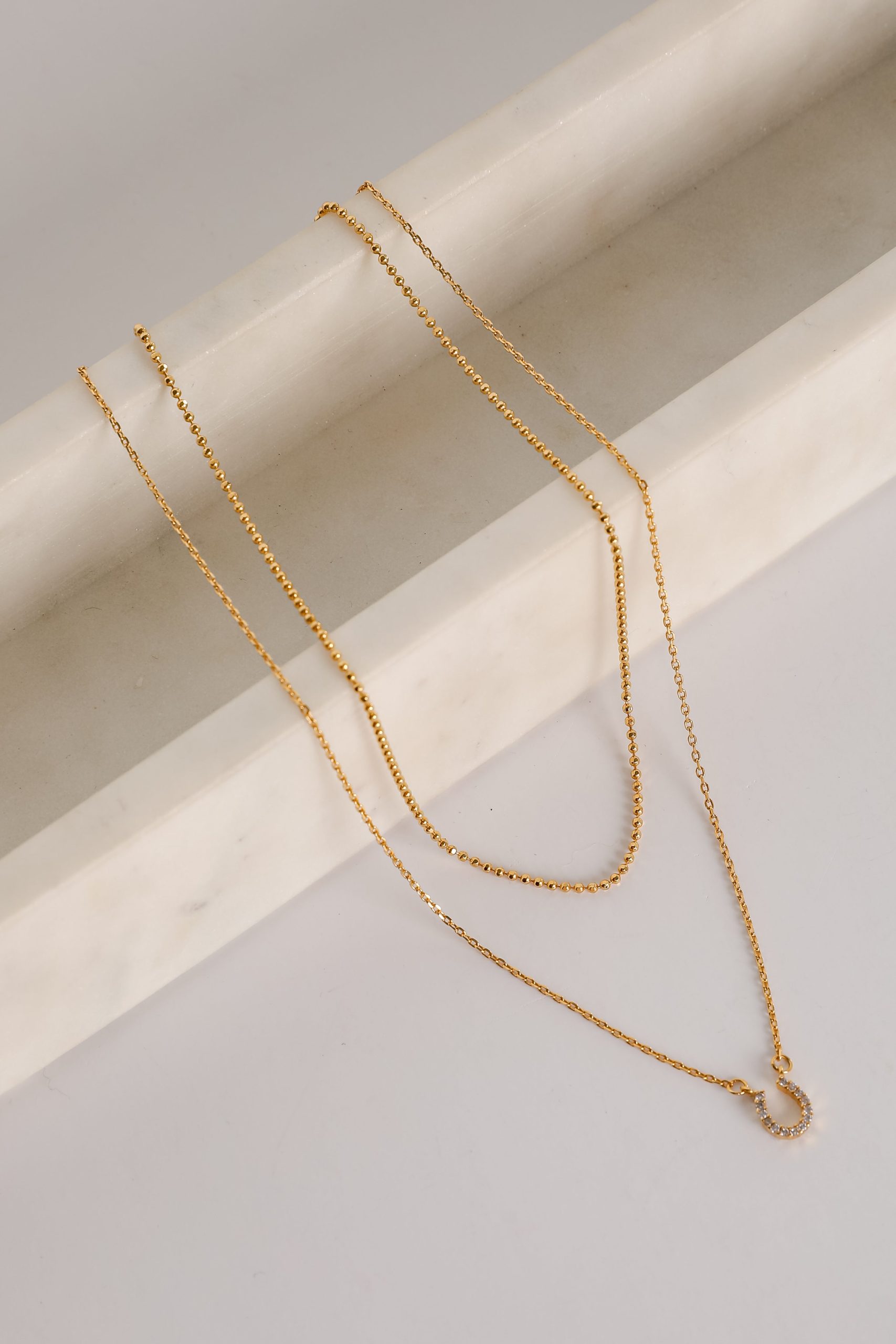 FINAL SALE - Gabby Gold Horseshoe Charm Necklace - Image 4